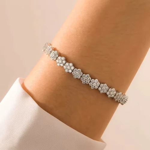 Six-Petal Tennis Bracelet - Image 2