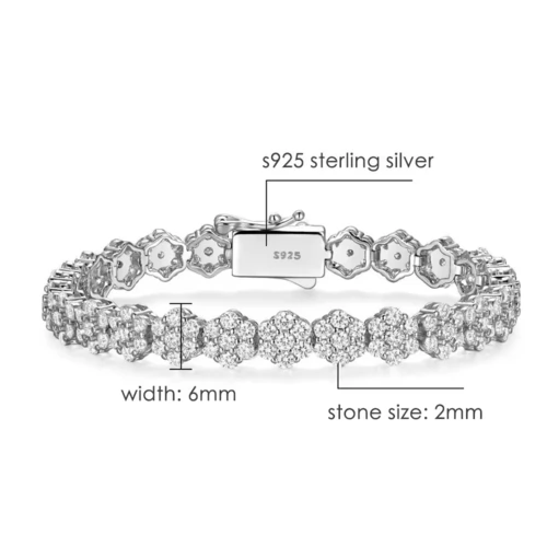 Six-Petal Tennis Bracelet - Image 4