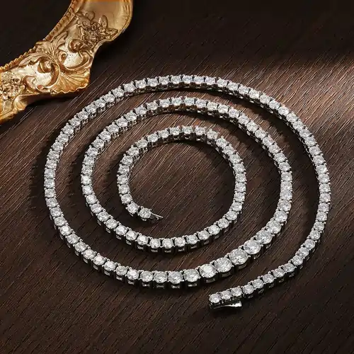 Moissanite Tennis Necklace - Image 4