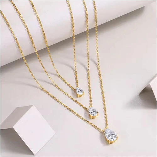 Water-Drop Shape Pendant Necklace - Image 6