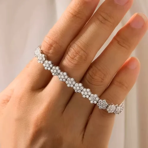 Six-Petal Tennis Bracelet - Image 3